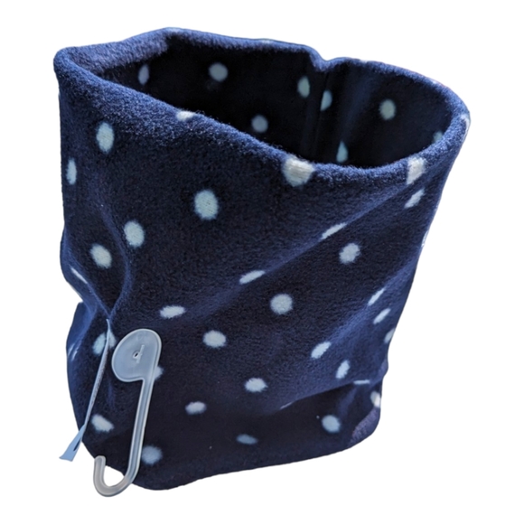 Old Navy Girls Blue/White Polkadot Neck Gator - Picture 2 of 6